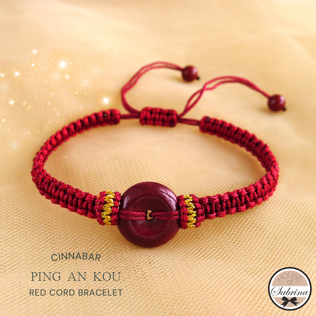 CINNABAR PING AN KOU RED CORD LUCKY CHARM BRACELET – House of Sabrina