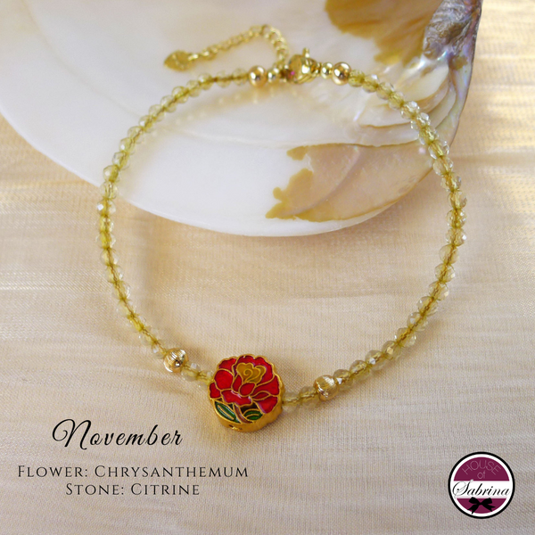 Birthflower Gemstone Bracelets