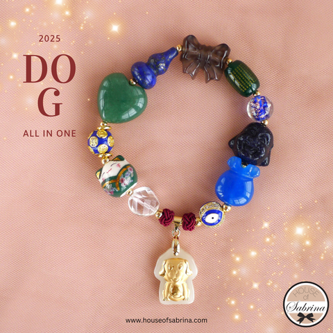 2025 DOG All In One Zodiac Gemstone Lucky Charm Bracelet