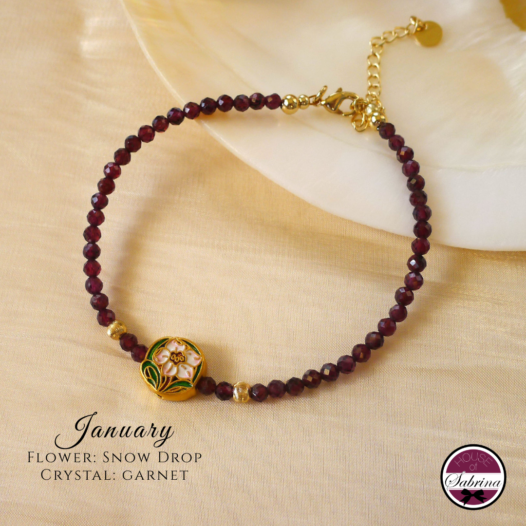 Birthflower Gemstone Bracelets