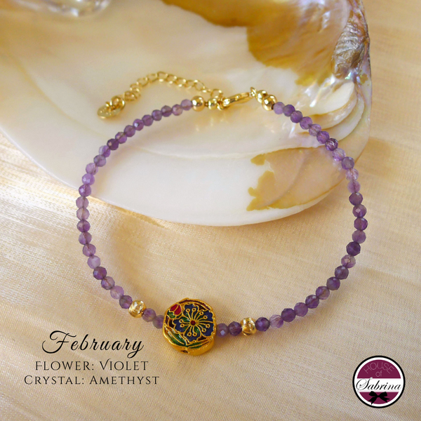 Birthflower Gemstone Bracelets