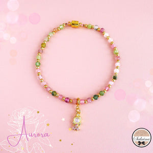 Candy Tourmaline ‘Princess Aurora’ Gemstone Lucky Charm Bracelet