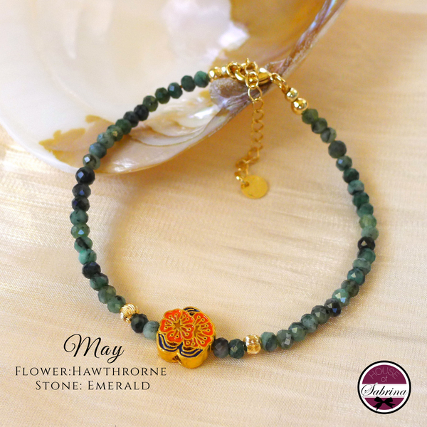 Birthflower Gemstone Bracelets