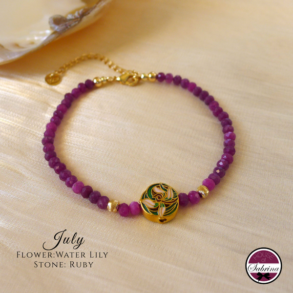 Birthflower Gemstone Bracelets