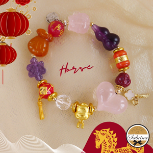 2024 HORSE ALL IN ONE GEMSTONE LUCKY CHARM BRACELET