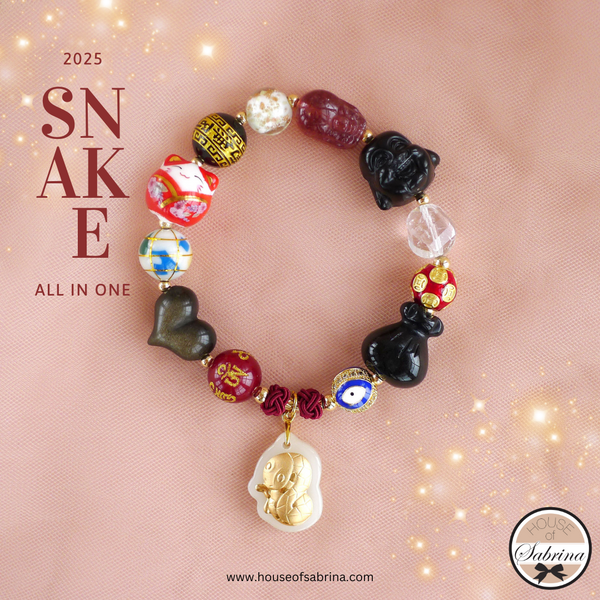 2025 SNAKE All In One Zodiac Gemstone Lucky Charm Bracelet – House
