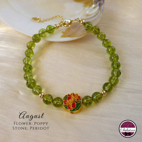 Birthflower Gemstone Bracelets