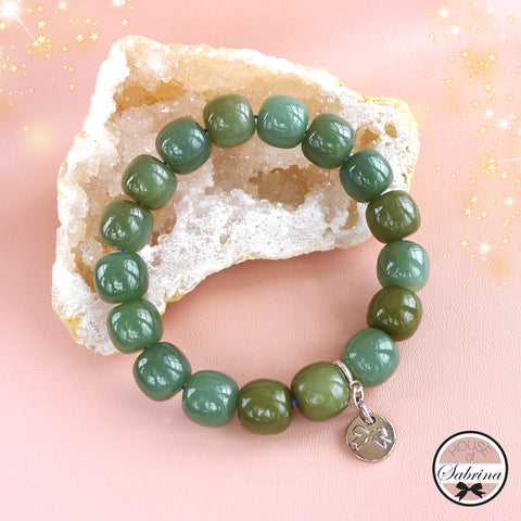 HIGH GRADE HETIAN JADE GEMSTONE BRACELET (11mm)