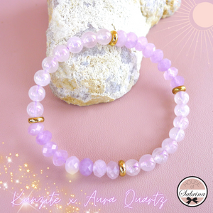 Kunzite x Pink Aura Quartz Gemstone Bracelet