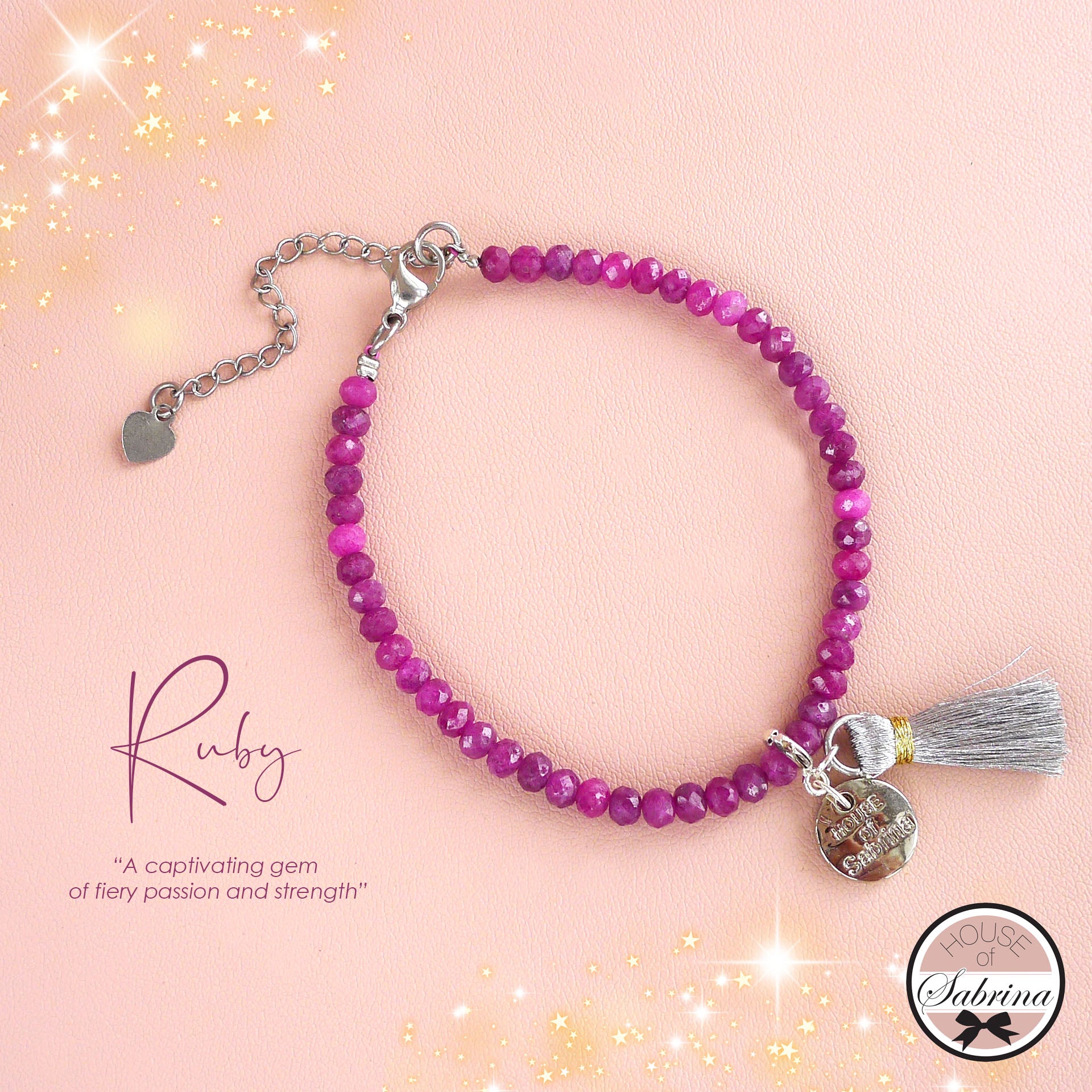 RUBY TASSEL BRACELET