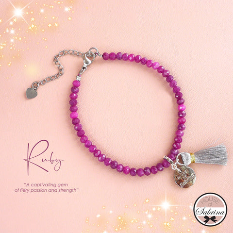 RUBY TASSEL BRACELET