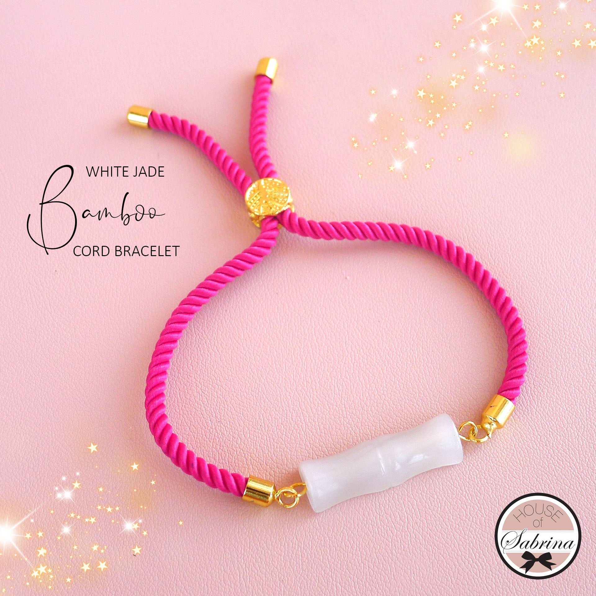 JADE BAMBOO STATEMENT CORD BRACELETS