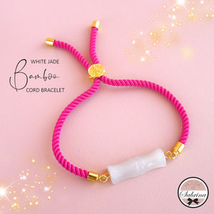 JADE BAMBOO STATEMENT CORD BRACELETS