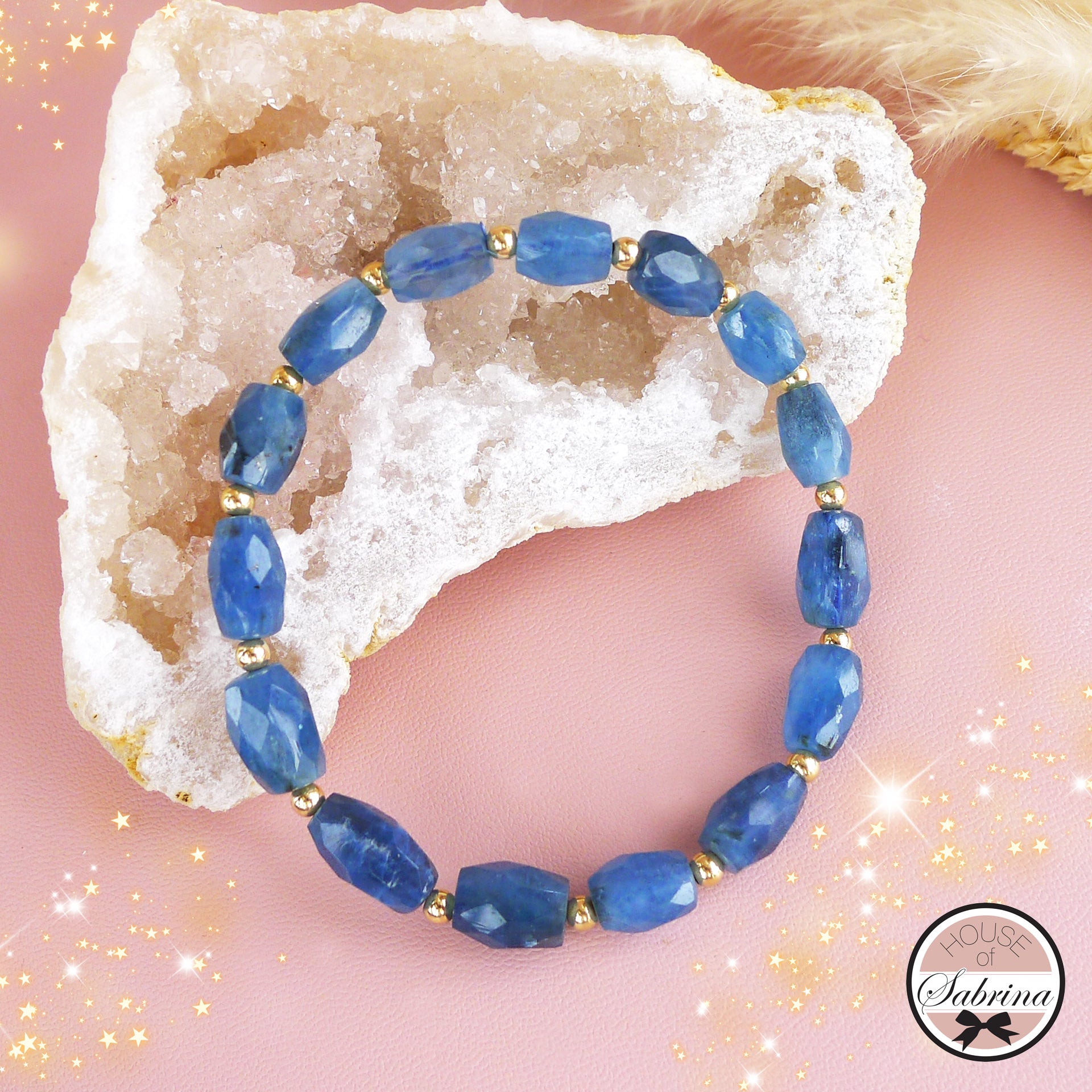 HIGH GRADE DARK BLUE AQUAMARINE FACETED BARREL BRACELET
