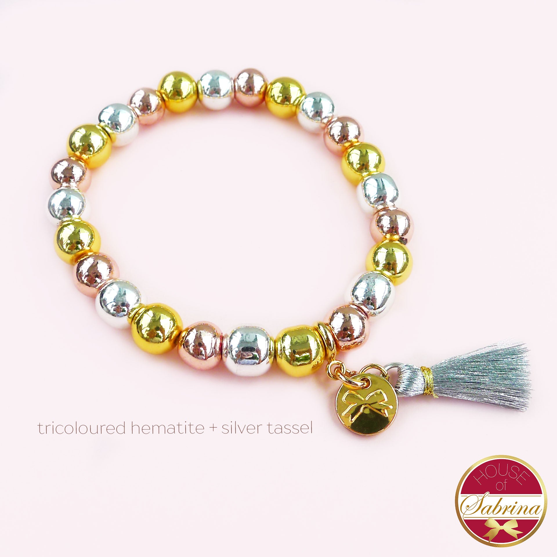 TRICOLOURED HEMATITE BRACELET