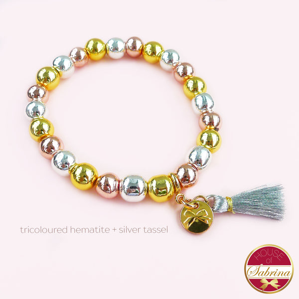 TRICOLOURED HEMATITE BRACELET