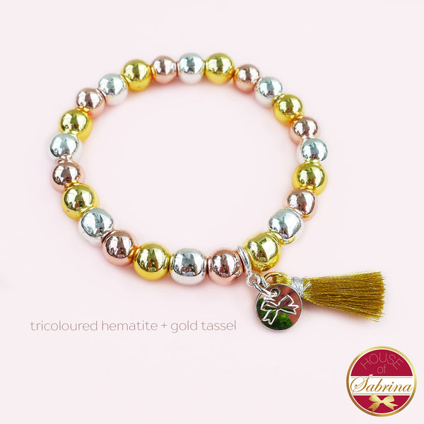 TRICOLOURED HEMATITE BRACELET