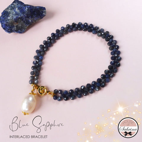 BLUE SAPPHIRE INTERLACED BRACELET