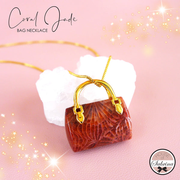 CORAL JADE BAG PENDANTS