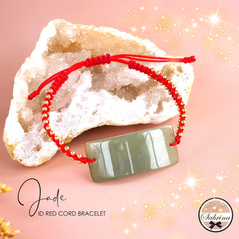 JADE ID RED CORD BRACELET 2