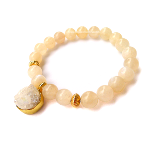 Moonstone x Druzy Power Gemstone Bracelet