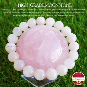 High-Grade Moonstone Gemstone Bracelet (10mm)