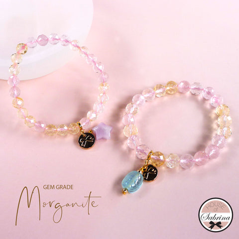 GEM GRADE FACETED MORGANITE BRACELET