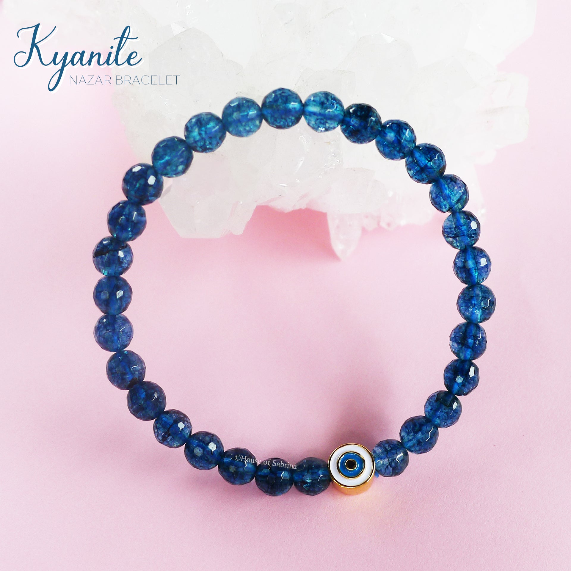 NAZAR (EVIL EYE PROTECTION) KYANITE BRACELET