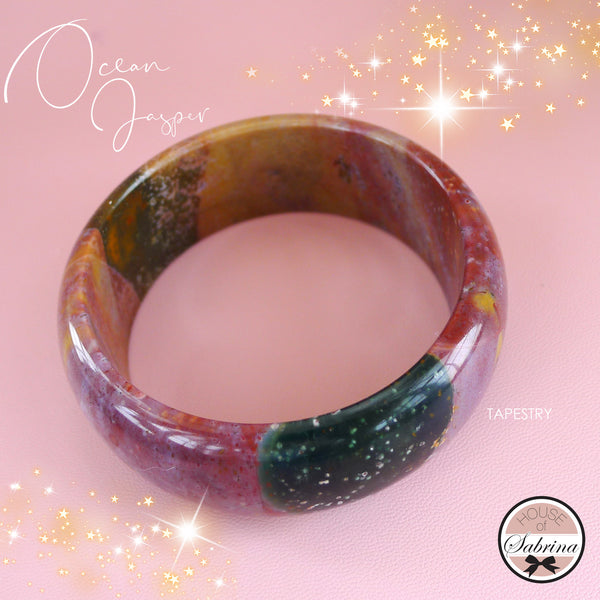 OCEAN JASPER HARD BANGLE (TAPESTRY)