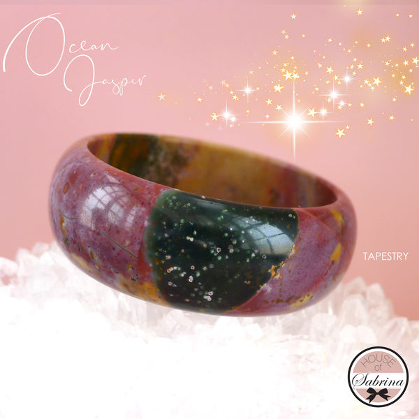 OCEAN JASPER HARD BANGLE (TAPESTRY)