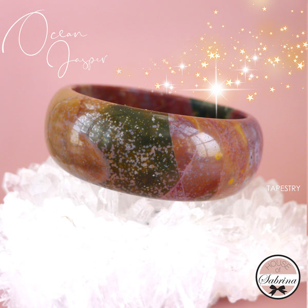 OCEAN JASPER HARD BANGLE (TAPESTRY)