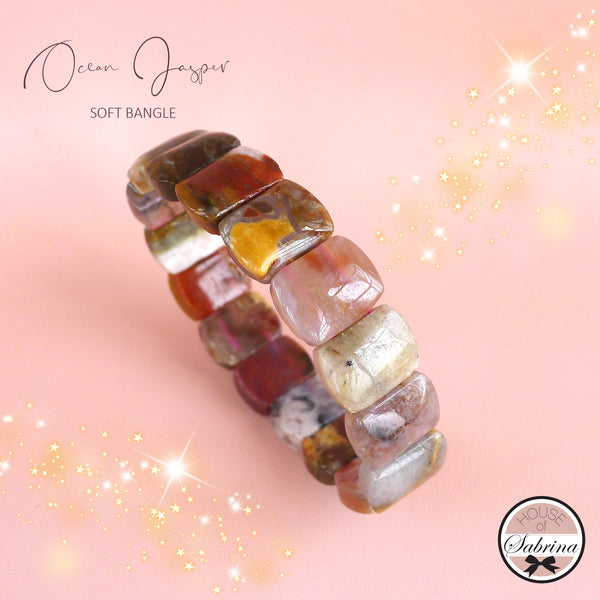 OCEAN JASPER SOFT BANGLE BRACELET