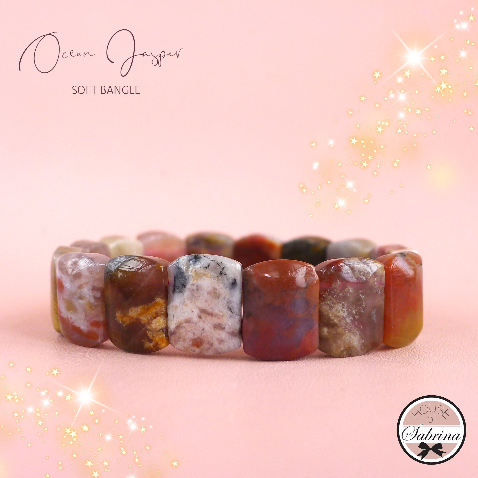 OCEAN JASPER SOFT BANGLE BRACELET