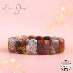 OCEAN JASPER SOFT BANGLE BRACELET