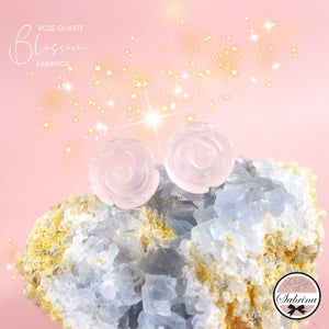 ROSE QUARTZ BLOSSOM EARRINGS
