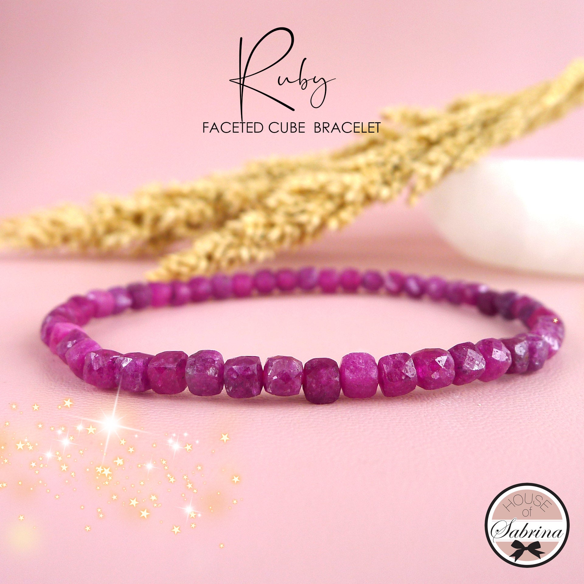 RUBY CUBE BRACELET