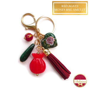 Red Agate Money Bag Amulet