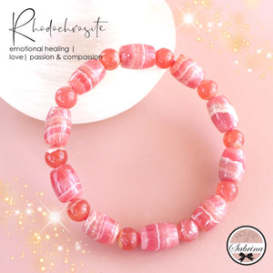 HIGH GRADE RHODOCHROSITE BARREL BRACELET