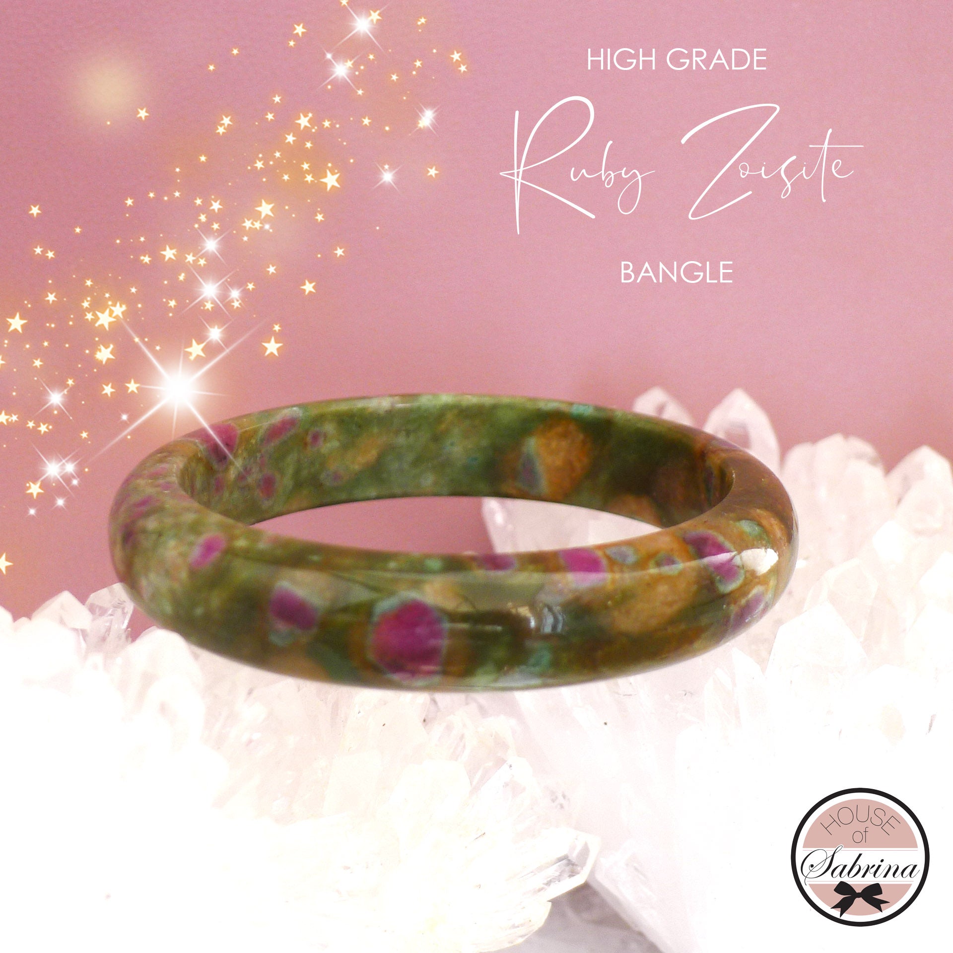 High Grade Ruby Zoisite Bangle (18cm)