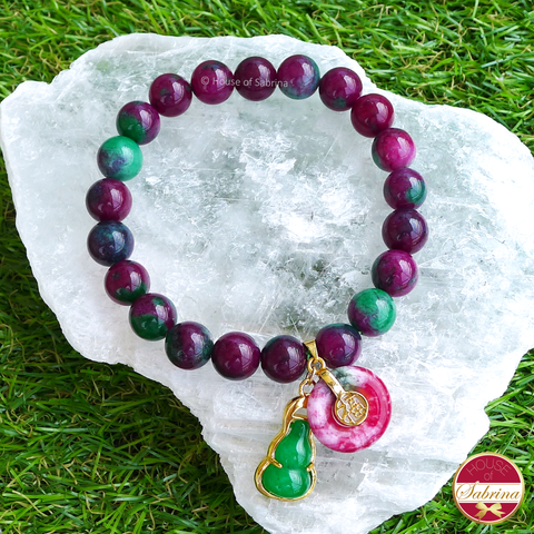 Ruby Zoisite Gemstone Bracelet