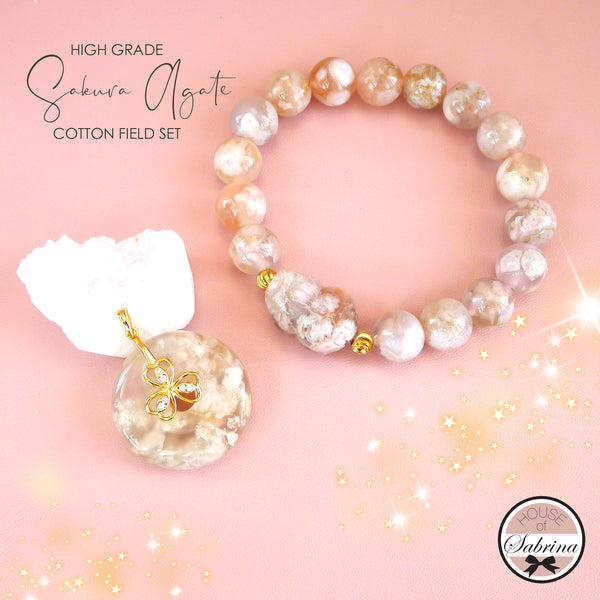 HIGH GRADE SAKURA AGATE COTTON FIELD SET