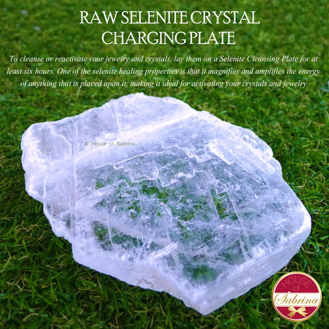 Raw Selenite Crystal Charging Plate (Small)