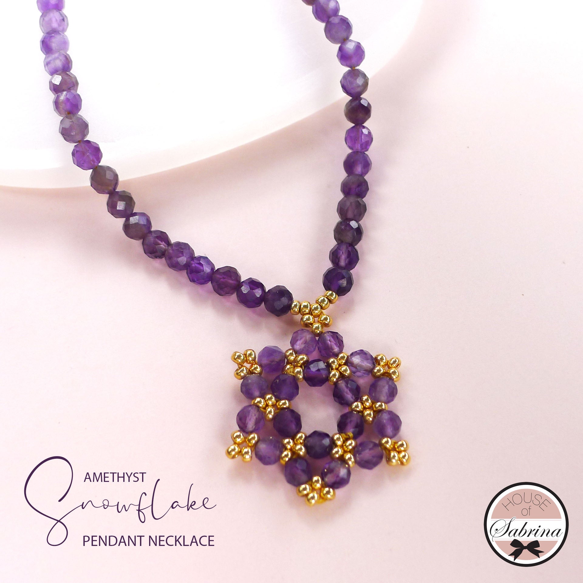 AMETHYST SNOWFLAKE NECKLACE