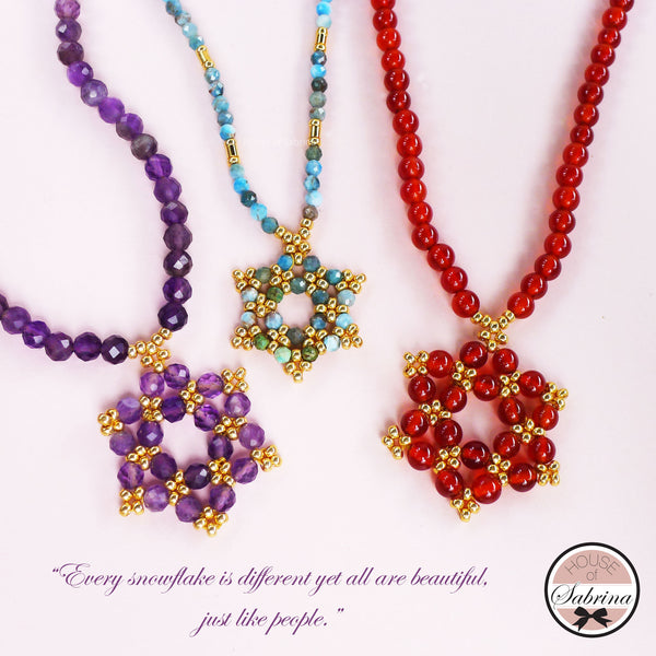 AMETHYST SNOWFLAKE NECKLACE