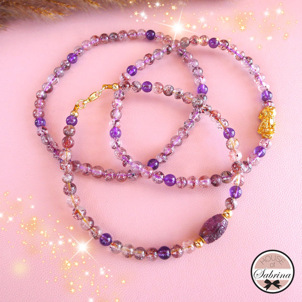 DAINTY SUPER SEVEN GEMSTONE BRACELET SET