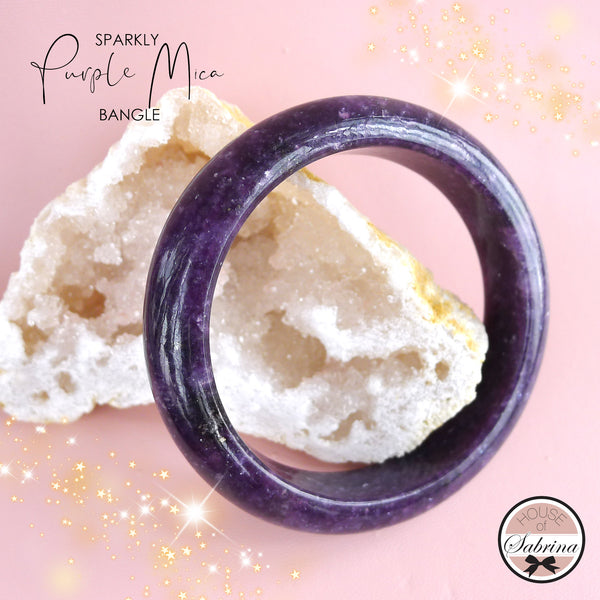 HIGH GRADE SPARKLY PURPLE MICA BANGLE