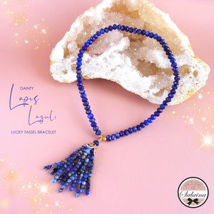 LAPIS LAZULI LUCKY TASSEL GEMSTONE BRACELET