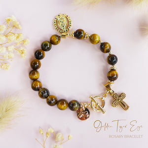 GOLDEN TIGER EYE ROSARY BRACELET