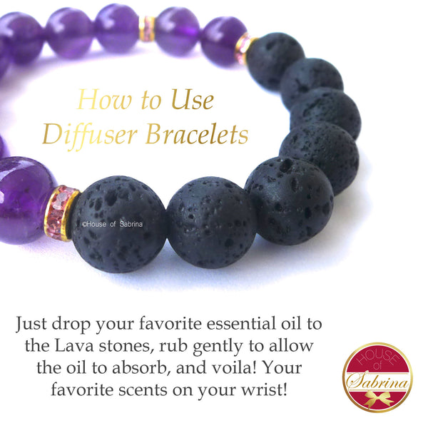 Amethyst Essential Oil Diffuser Bracelet