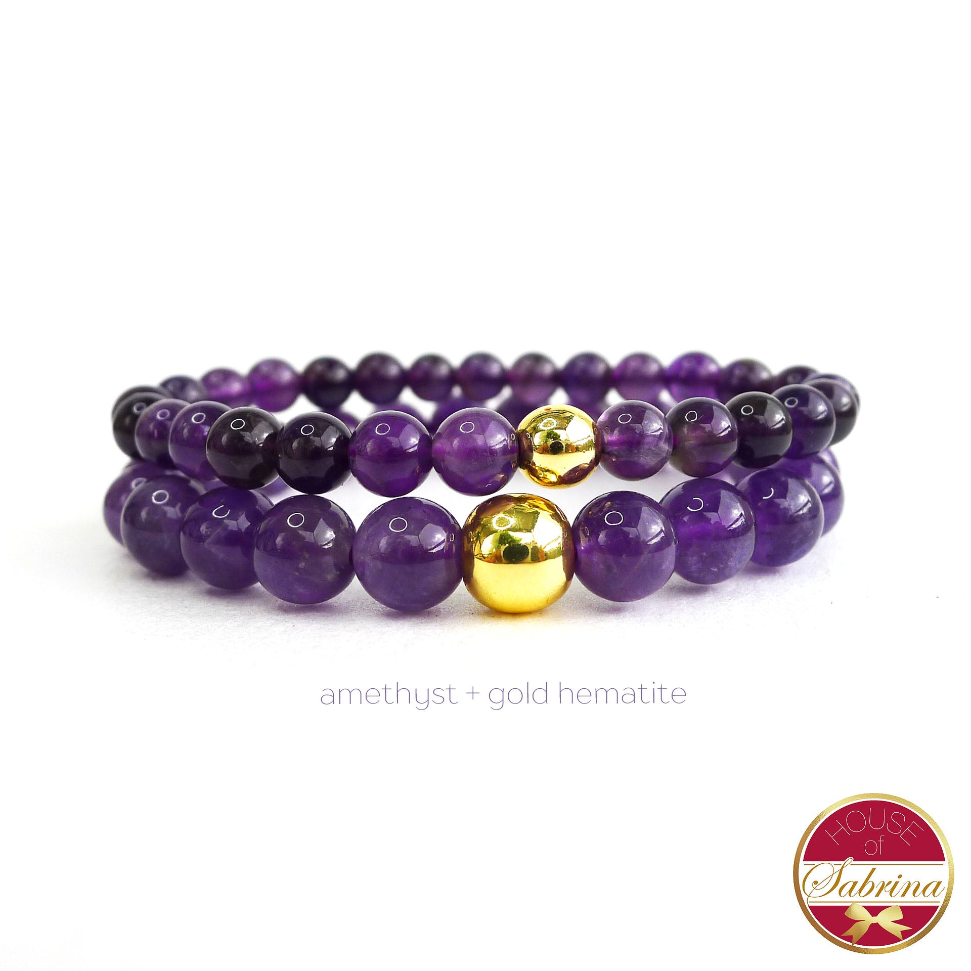 AMETHYST + GOLD HEMATITE